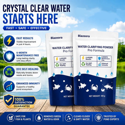 🌟 Official Store |⏱️ Crystal Clear in 24 Hours! | Blazeora Water Clarifying Powder