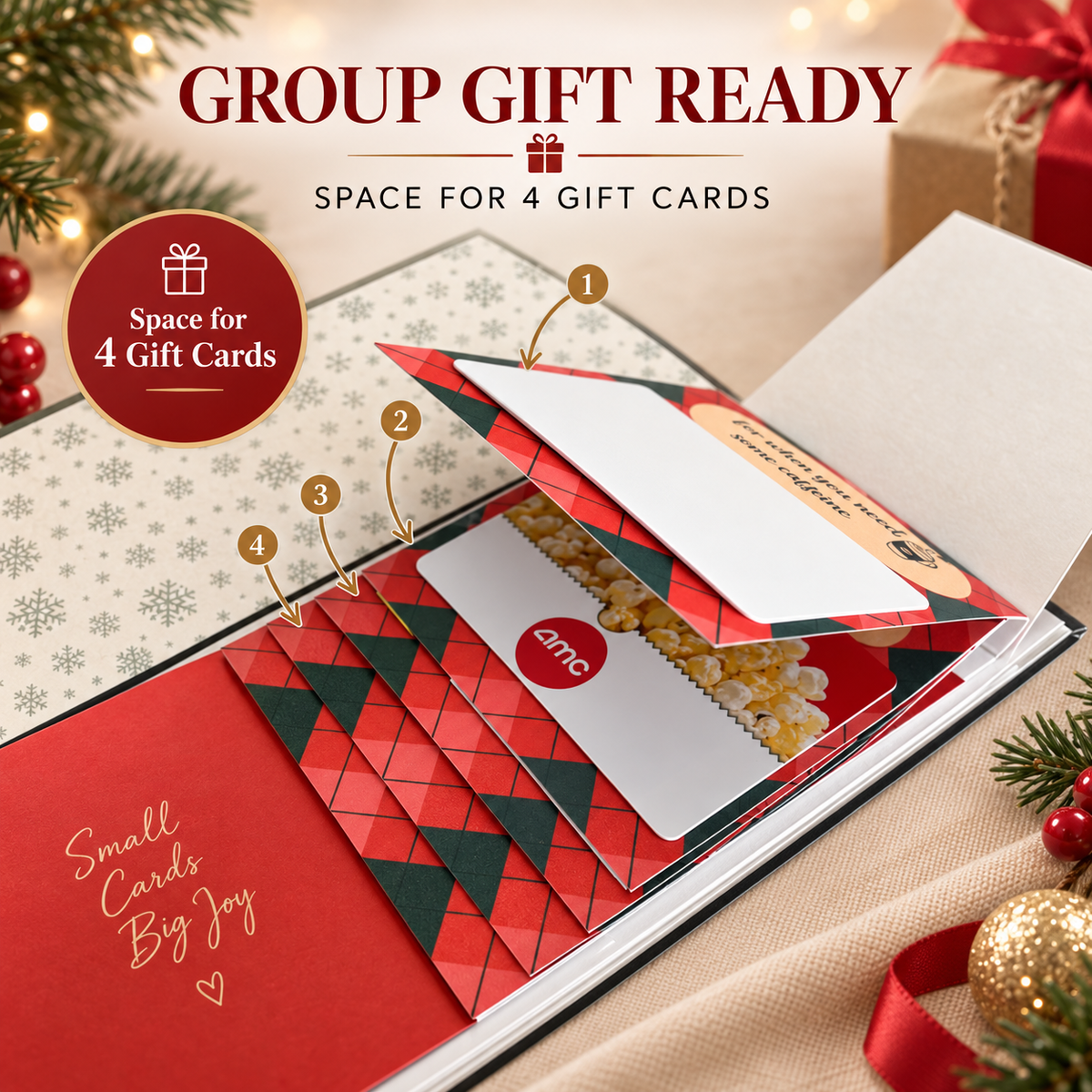 ⏰LAST DAY 50% OFF - 2026 New🎅🎁 Waterfall Christmas Gift Card Booklet 💳✨