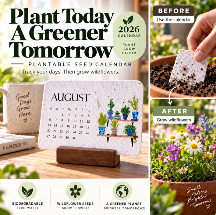 The 2027 Living Botanical Desk Calendar | Hand-Painted Eco Art Edition
