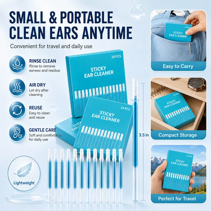 Sticky Ear Cleaning Sticks – Gentle & Effective Earwax Removal Tool
