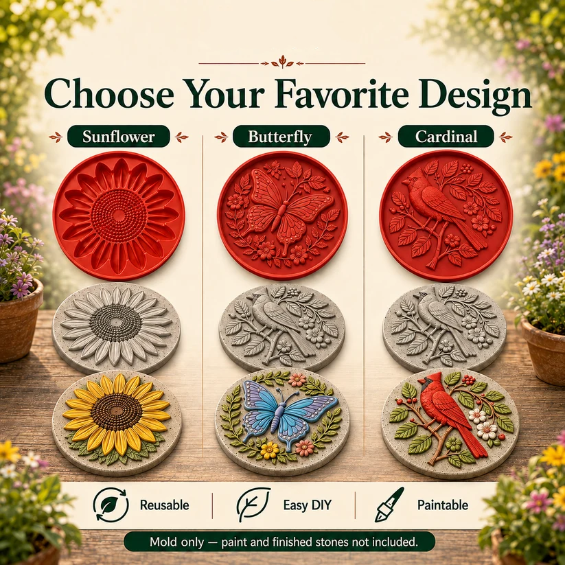 💥 Last-Day Sale - Garden Art Stepping Stone Mold💥