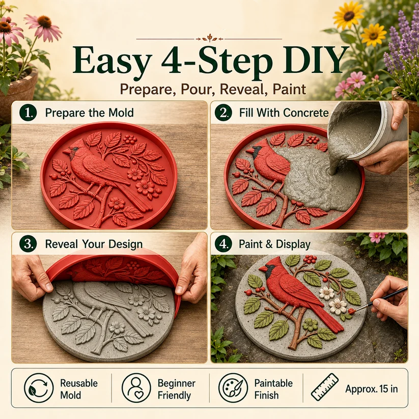 💥 Last-Day Sale - Garden Art Stepping Stone Mold💥