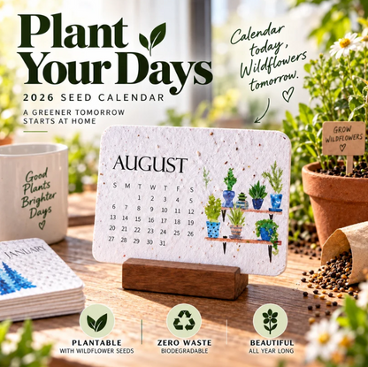The 2027 Living Botanical Desk Calendar | Hand-Painted Eco Art Edition
