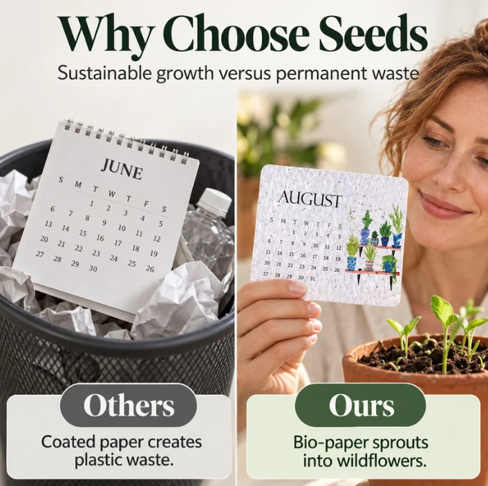 The 2027 Living Botanical Desk Calendar | Hand-Painted Eco Art Edition