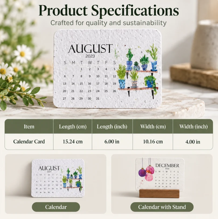 The 2027 Living Botanical Desk Calendar | Hand-Painted Eco Art Edition