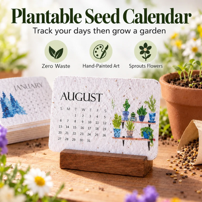 The 2027 Living Botanical Desk Calendar | Hand-Painted Eco Art Edition