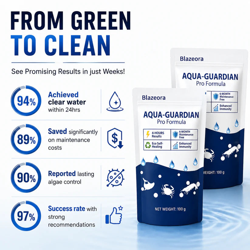 🌟 Official Store |⏱️ Crystal Clear in 24 Hours! | Blazeora Water Clarifying Powder