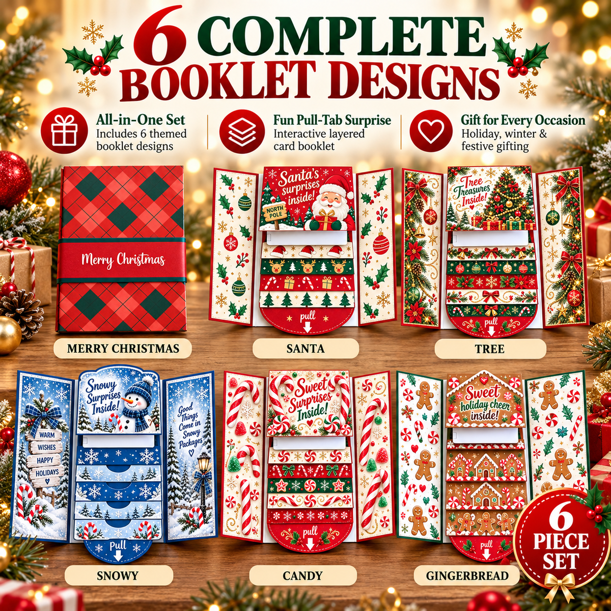 ⏰LAST DAY 50% OFF - 2026 New🎅🎁 Waterfall Christmas Gift Card Booklet 💳✨