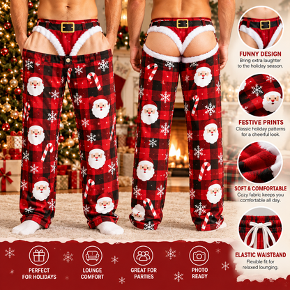 👖🔥 Cheeky Underwear Illusion Christmas Pajama Pants – Funny  Holiday Lounge Pants