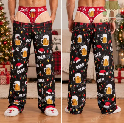 👖🔥 Cheeky Underwear Illusion Christmas Pajama Pants – Funny  Holiday Lounge Pants