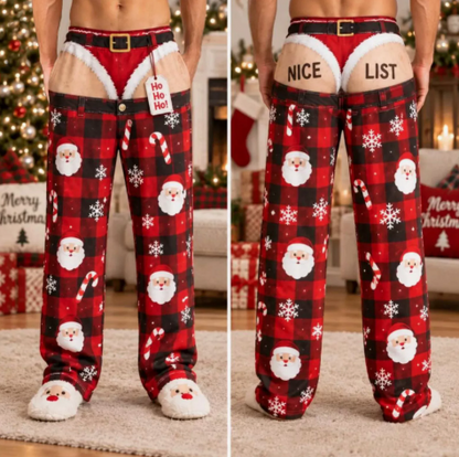 👖🔥 Cheeky Underwear Illusion Christmas Pajama Pants – Funny  Holiday Lounge Pants