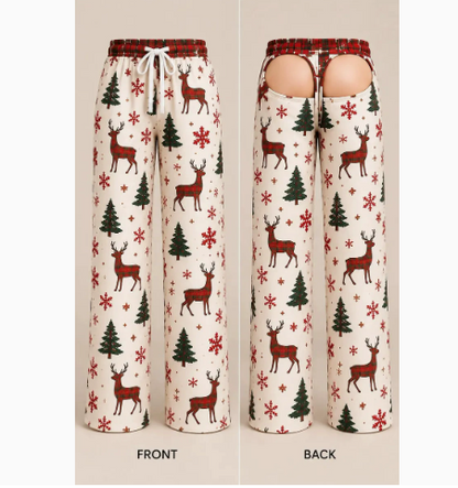 👖🔥 Cheeky Underwear Illusion Christmas Pajama Pants – Funny  Holiday Lounge Pants