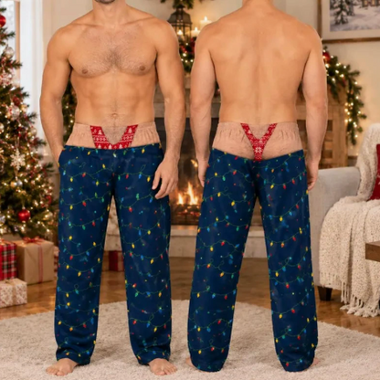 👖🔥 Cheeky Underwear Illusion Christmas Pajama Pants – Funny  Holiday Lounge Pants