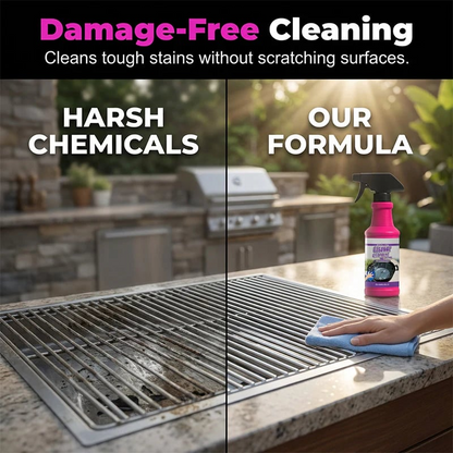 🔥Place an order and receive a free sponge and cleaning cloth—Fast-Acting Heavy-Duty Grill Degreaser Spray